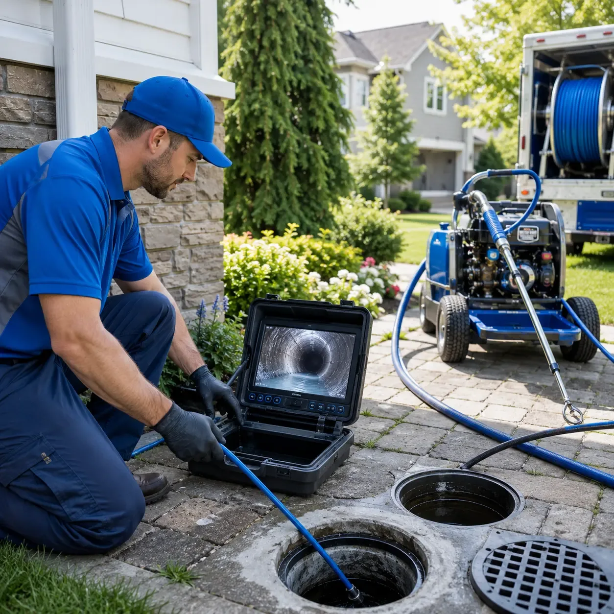Outdoor drain cleaning professionals serving Wixom, MI