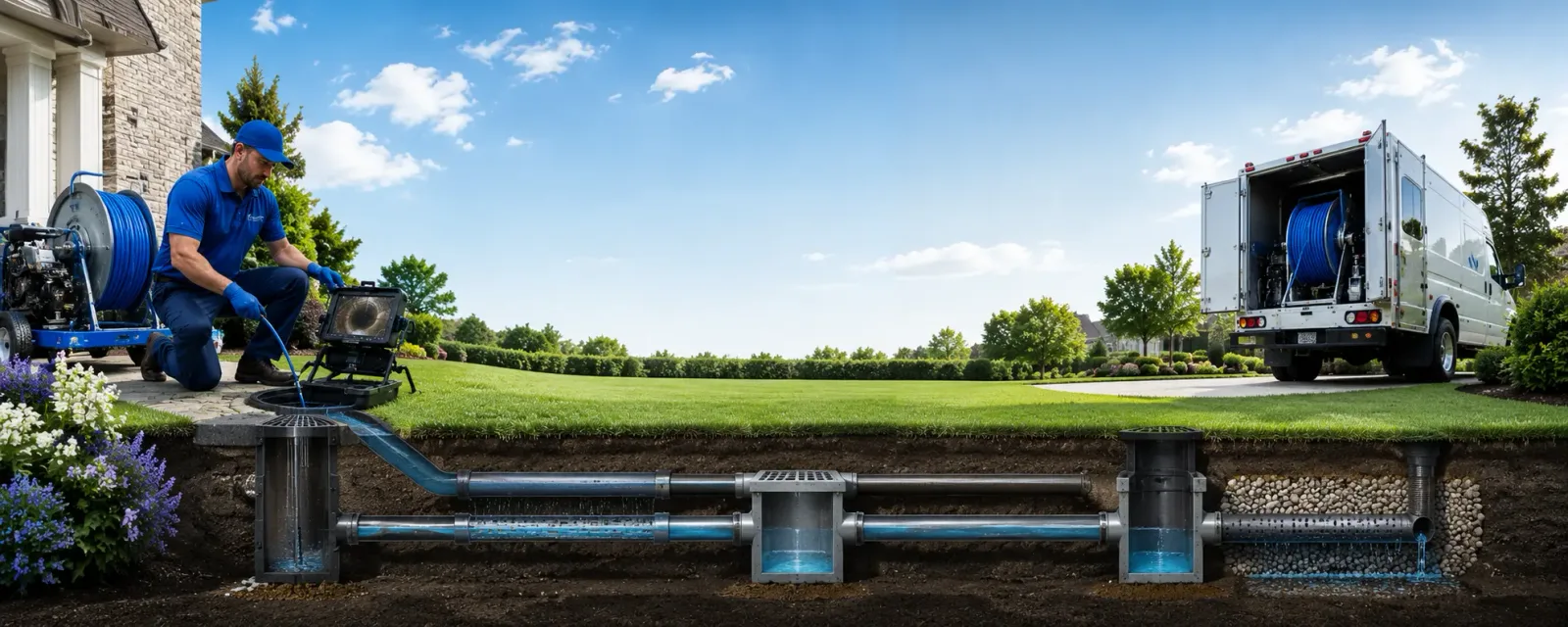 Outdoor drain cleaning information for Wixom, MI